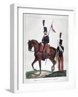 Uniforms of the Mounted 9th and 10th Chasseur Regiment, 1823-Charles Etienne Pierre Motte-Framed Giclee Print