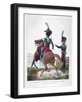 Uniforms of the Mounted Chasseur Regiment of the French Royal Guard, 1823-Charles Etienne Pierre Motte-Framed Giclee Print