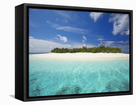 Uninhabited Island, Maldives, Indian Ocean, Asia-Sakis Papadopoulos-Framed Stretched Canvas