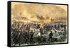 Union and Confederate Armies Clash at the First Battle of Bull Run, 1861-null-Framed Stretched Canvas