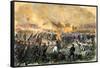 Union and Confederate Armies Clash at the First Battle of Bull Run, 1861-null-Framed Stretched Canvas