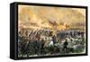 Union and Confederate Armies Clash at the First Battle of Bull Run, 1861-null-Framed Stretched Canvas