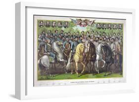 Union and Confederate Generals and Statesmen of the Civil War-null-Framed Giclee Print