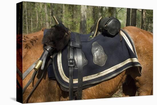 Union Army Saddle and Blanket, Shiloh National Military Park, Tennessee-null-Stretched Canvas