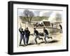 Union Army Signal Corps Setting Up Telegraph Wire during a Civil War Battle, c.1863-null-Framed Giclee Print