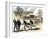 Union Army Signal Corps Setting Up Telegraph Wire during a Civil War Battle, c.1863-null-Framed Giclee Print