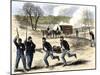 Union Army Signal Corps Setting Up Telegraph Wire during a Civil War Battle, c.1863-null-Mounted Giclee Print