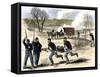 Union Army Signal Corps Setting Up Telegraph Wire during a Civil War Battle, c.1863-null-Framed Stretched Canvas