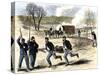 Union Army Signal Corps Setting Up Telegraph Wire during a Civil War Battle, c.1863-null-Stretched Canvas