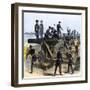 Union Army Spiking the Cannons of Fort Moultrie before Evacuating to Fort Sumter, c.1860-null-Framed Giclee Print