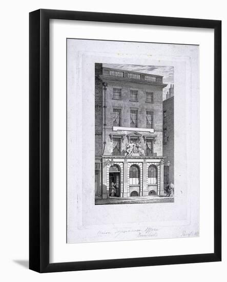 Union Assurance Office, Cornhill, London, C1800-Samuel Rawle-Framed Giclee Print