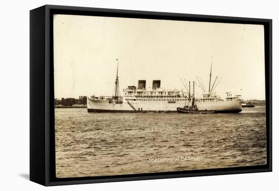 Union Castle Line, UC, M.V. Dunbar Castle, Dampfer-null-Framed Stretched Canvas