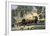 Union Charge across Burnside Bridge over Antietam Creek, Civil War, 1862-null-Framed Giclee Print