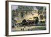 Union Charge across Burnside Bridge over Antietam Creek, Civil War, 1862-null-Framed Giclee Print