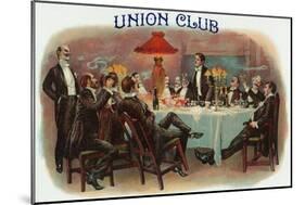 Union Club Brand Cigar Box Label-Lantern Press-Mounted Art Print