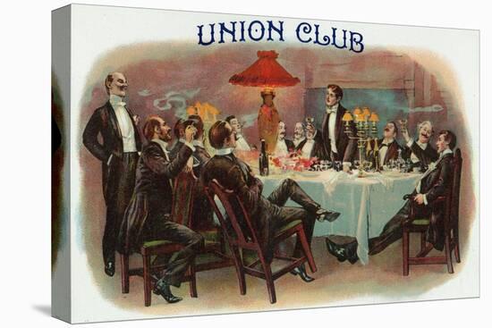 Union Club Brand Cigar Box Label-Lantern Press-Stretched Canvas