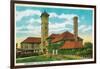 Union Depot Railroad Station in Portland, Oregon - Portland, OR-Lantern Press-Framed Art Print