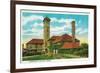 Union Depot Railroad Station in Portland, Oregon - Portland, OR-Lantern Press-Framed Art Print