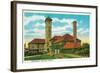 Union Depot Railroad Station in Portland, Oregon - Portland, OR-Lantern Press-Framed Art Print