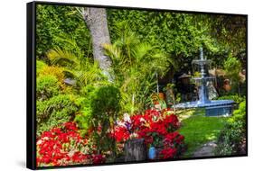 Union Garden Jardin Fountain, Guanajuato, Mexico-William Perry-Framed Stretched Canvas