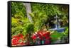 Union Garden Jardin Fountain, Guanajuato, Mexico-William Perry-Framed Stretched Canvas