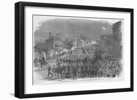 Union General Steven's Troops Enter Beaufort, South Carolina-Frank Leslie-Framed Art Print