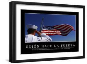 Unión Hace La Fuerza. Cita Inspiradora Y Póster Motivacional-null-Framed Photographic Print