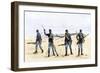 Union Infantry Scouts "Feeling the Enemy" Ahead of the Main Force-null-Framed Giclee Print