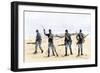 Union Infantry Scouts "Feeling the Enemy" Ahead of the Main Force-null-Framed Giclee Print
