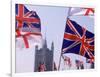 Union Jack and Other Flags, London, England-Walter Bibikow-Framed Photographic Print