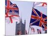 Union Jack and Other Flags, London, England-Walter Bibikow-Mounted Photographic Print