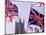 Union Jack and Other Flags, London, England-Walter Bibikow-Mounted Photographic Print