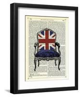 Union Jack Chair-Marion Mcconaghie-Framed Art Print
