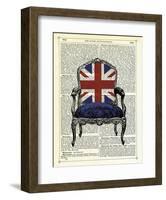 Union Jack Chair-Marion Mcconaghie-Framed Art Print