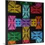 Union Jack Cross-Abstract Graffiti-Mounted Giclee Print