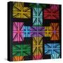 Union Jack Cross-Abstract Graffiti-Stretched Canvas