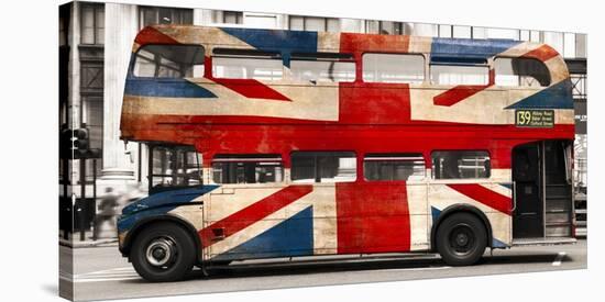 Union jack double-decker bus, London-Pangea Images-Stretched Canvas