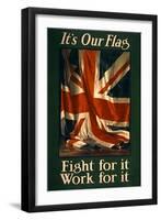 Union Jack, Fight for it Poster-null-Framed Art Print