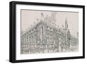 Union Jack Flags Flying from Selfridge's Department Store-English Photographer-Framed Giclee Print