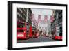 Union Jack Flags on Oxford Street, London-Associated Newspapers-Framed Photo