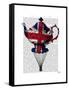Union Jack Flying Teapot-Fab Funky-Framed Stretched Canvas