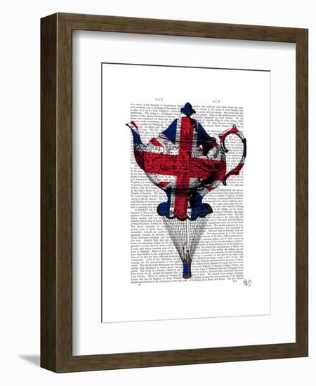 Union Jack Flying Teapot-Fab Funky-Framed Art Print