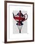 Union Jack Flying Teapot-Fab Funky-Framed Art Print