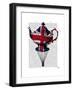 Union Jack Flying Teapot-Fab Funky-Framed Art Print