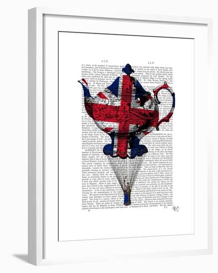 Union Jack Flying Teapot-Fab Funky-Framed Art Print