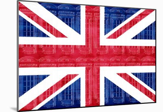 Union Jack Telephone Booths Art Poster Print-null-Mounted Poster