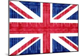 Union Jack Telephone Booths Art Poster Print-null-Mounted Poster
