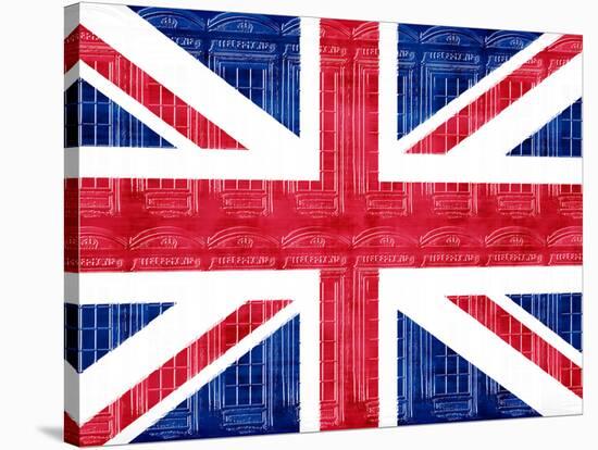 Union Jack Telephone Booths Art Poster Print-null-Stretched Canvas