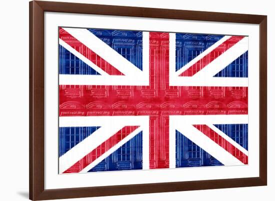 Union Jack Telephone Booths-null-Framed Art Print