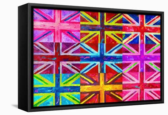 Union Jacks-Howie Green-Framed Stretched Canvas